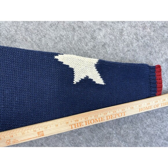 Marsh Landing Cardigan Size Medium Red Blue White USA Bear Stars Stripes Sweater - Picture 10 of 11